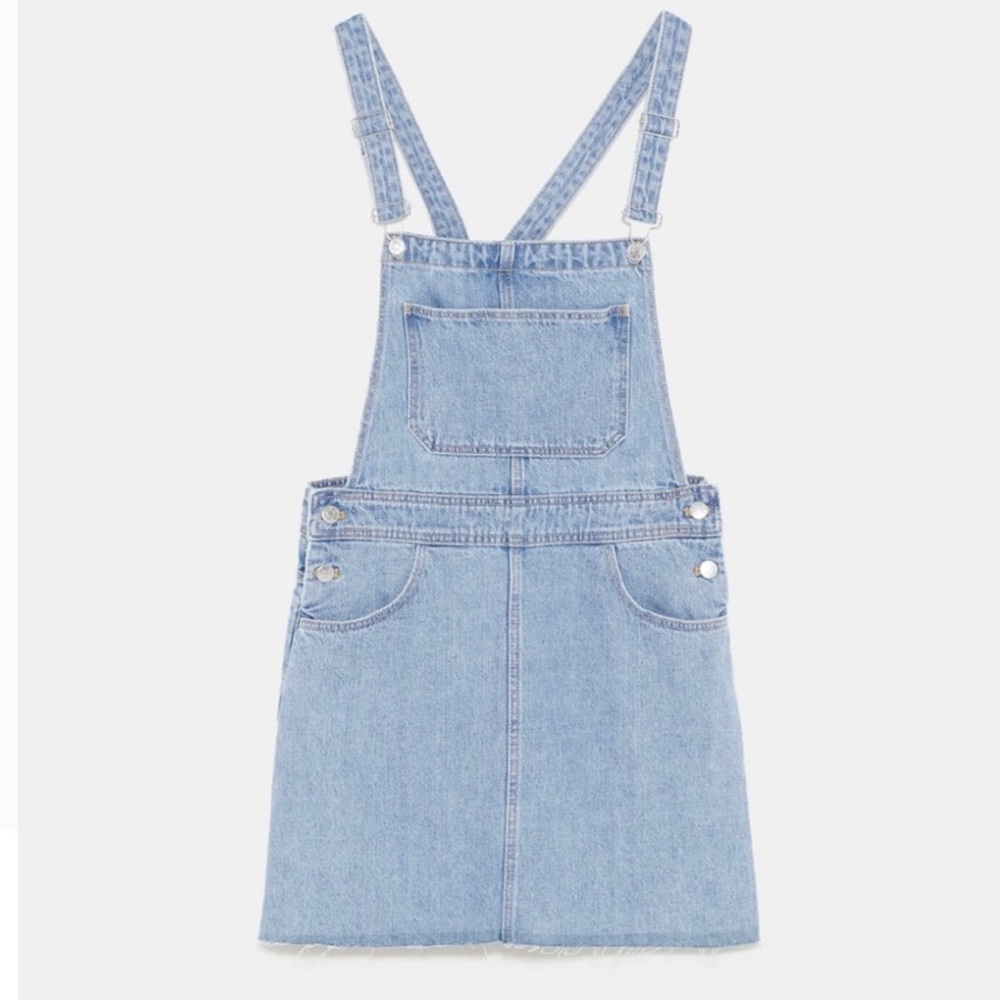 ZARA TRF DENIM OVERALL MINI SZ XS